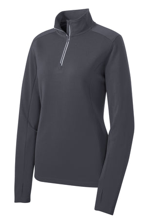 LST860 Sport-Tek® Ladies Sport-Wick® Textured 1/4-Zip Pullover