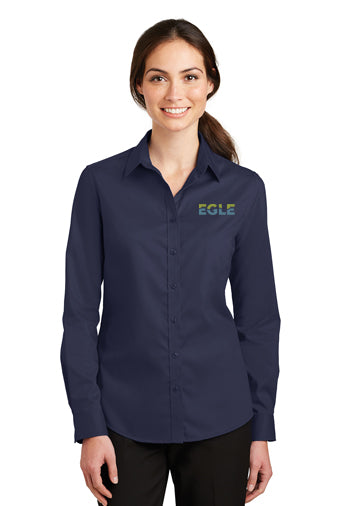 *L663 Port Authority® Ladies SuperPro™ Twill Shirt