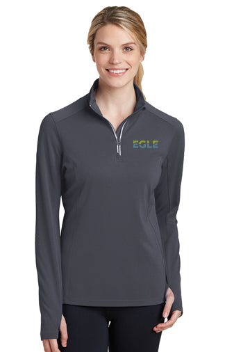 LST860 Sport-Tek® Ladies Sport-Wick® Textured 1/4-Zip Pullover