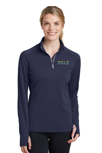 LST860 Sport-Tek® Ladies Sport-Wick® Textured 1/4-Zip Pullover